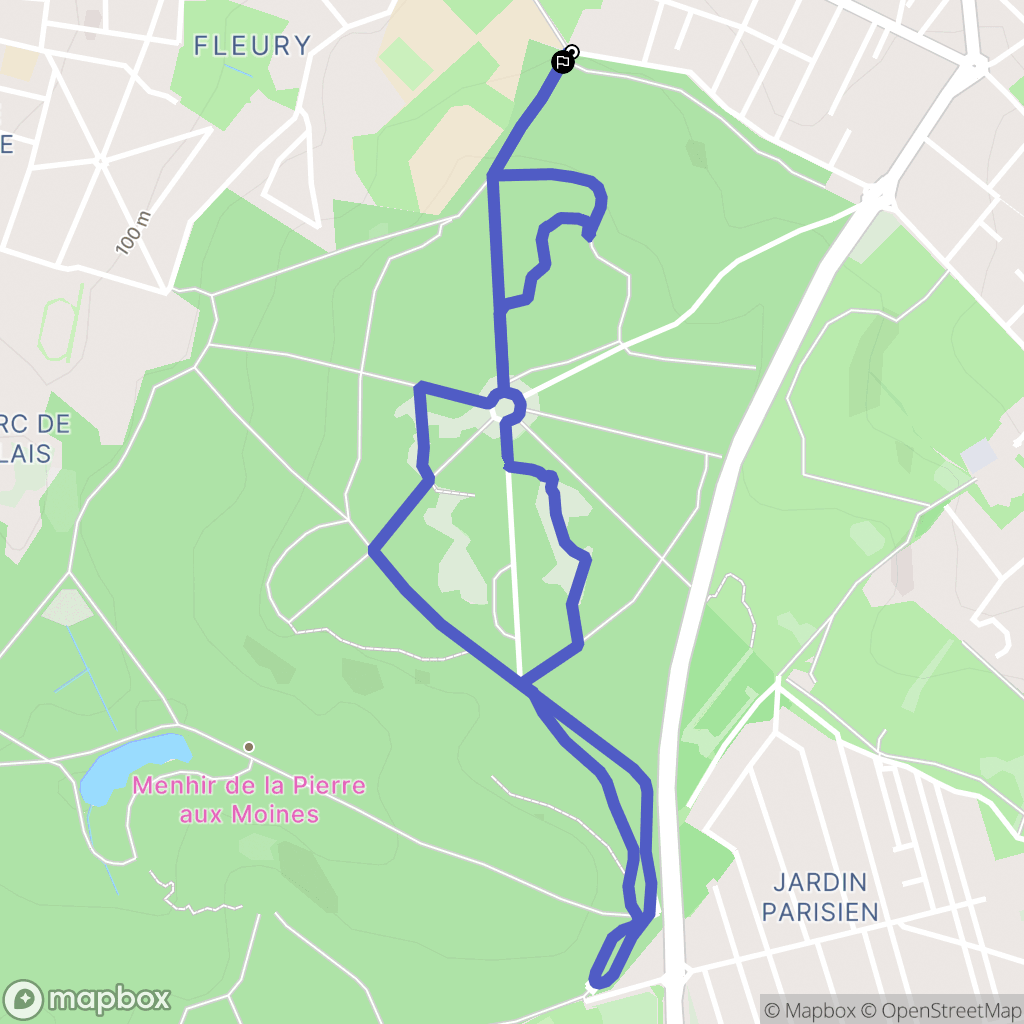 Clamart : carte du parcours de randonnée - France