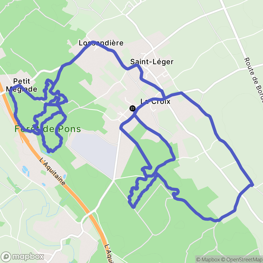Saint-Léger : carte du parcours de randonnée - France