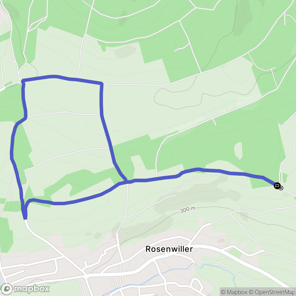 Rosenwiller : carte du parcours de randonnée - France