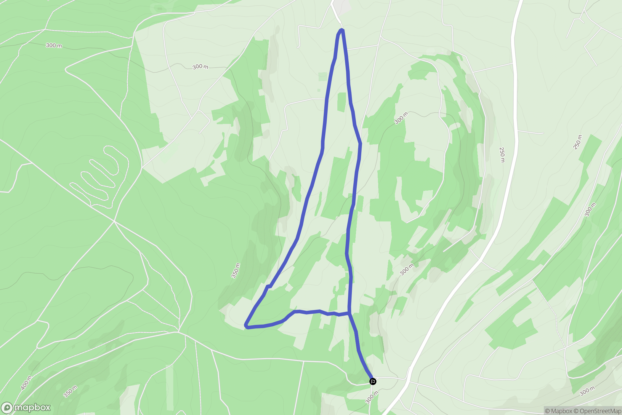Westhoffen : carte du parcours de randonnée - France