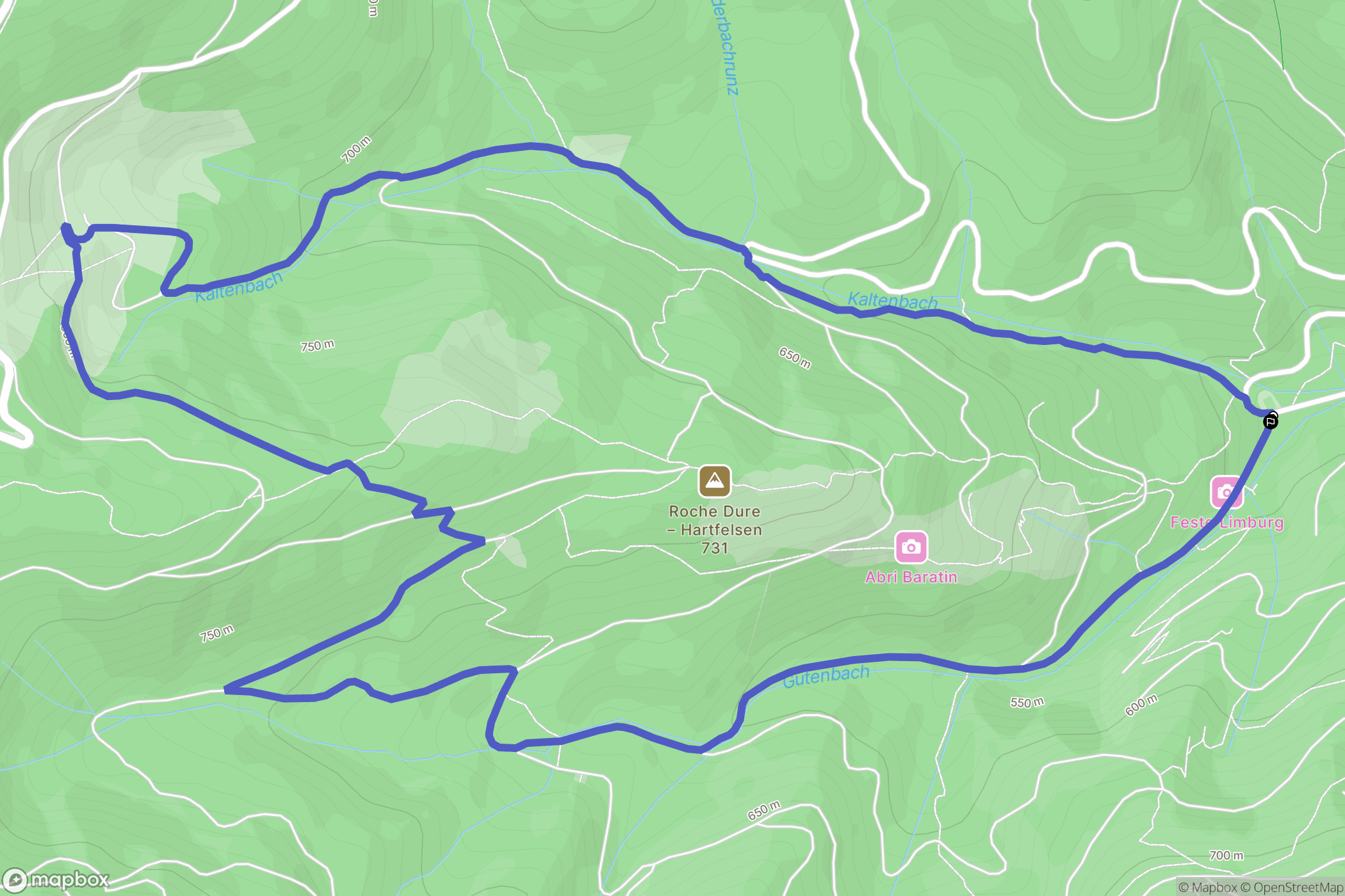 Soultz-Haut-Rhin : carte du parcours de randonnée - France