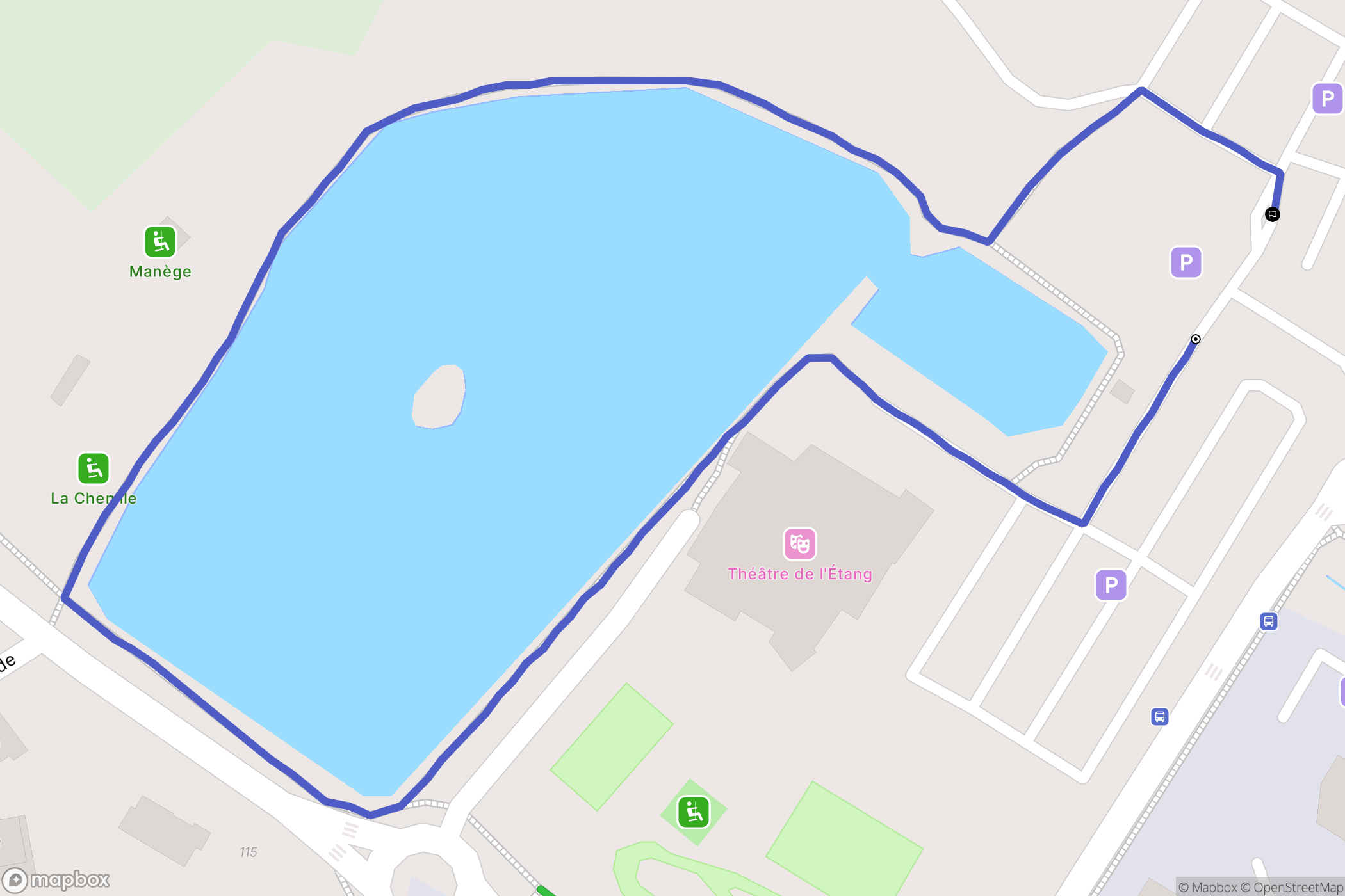 Saint-Estève : carte du parcours de randonnée - France