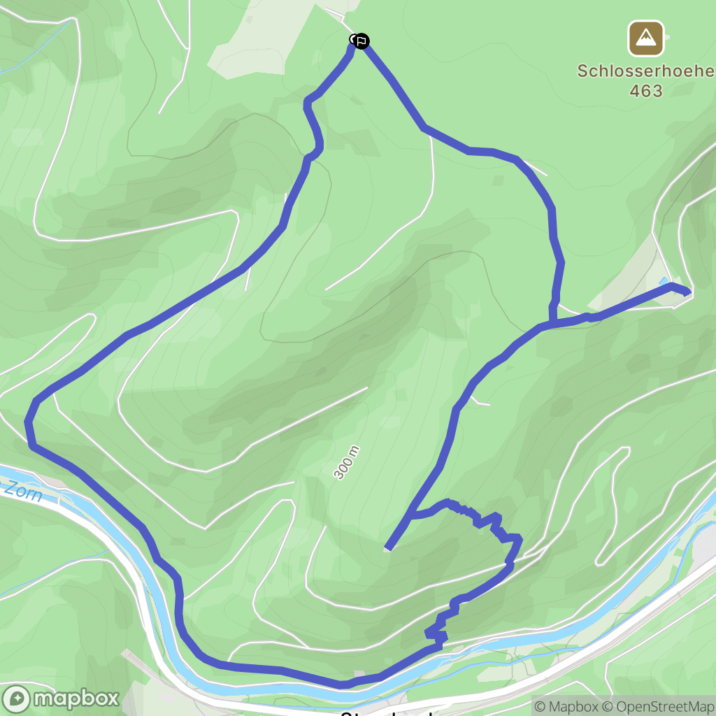 Saverne : carte du parcours de randonnée - France