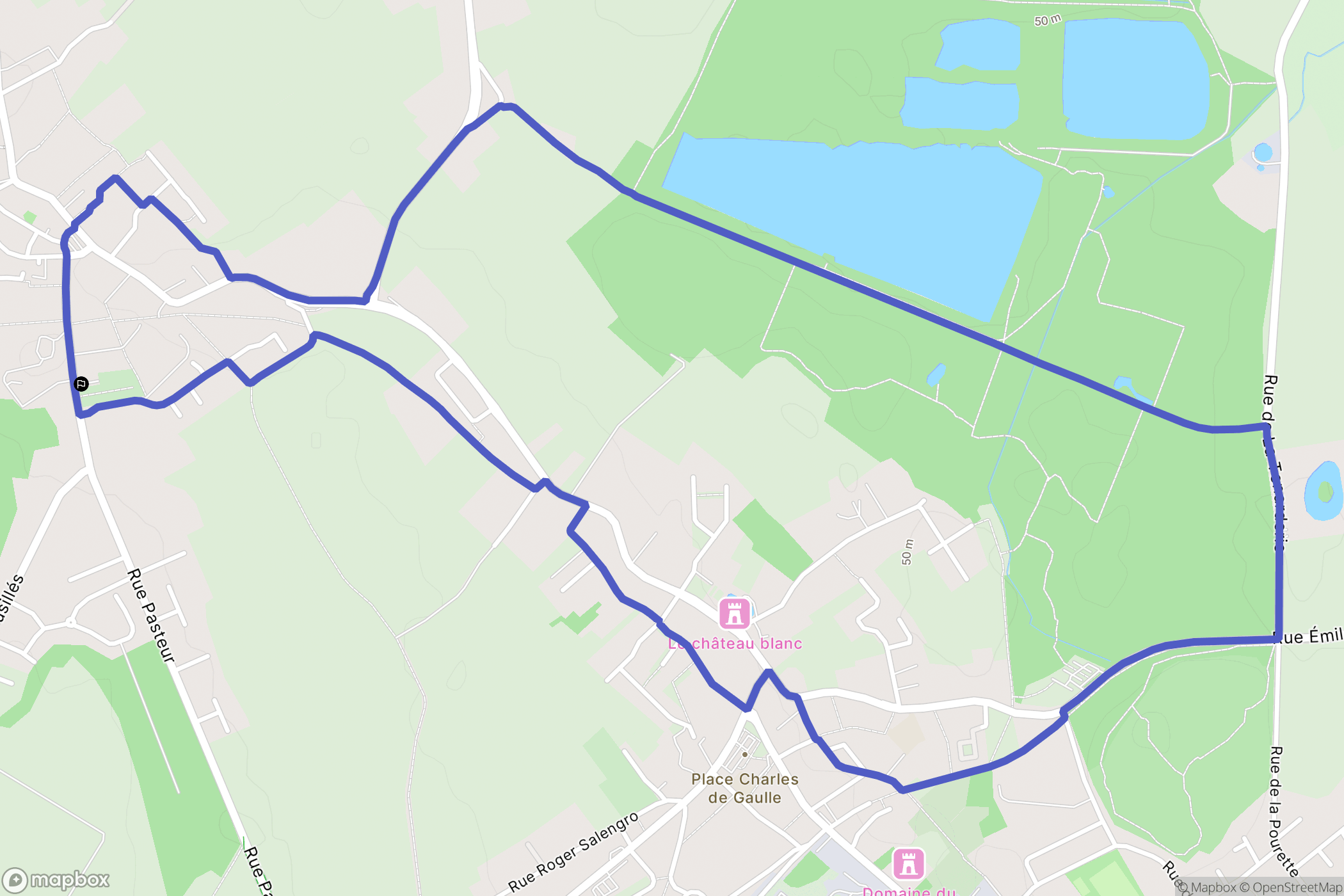 Wahagnies : carte du parcours de randonnée - France
