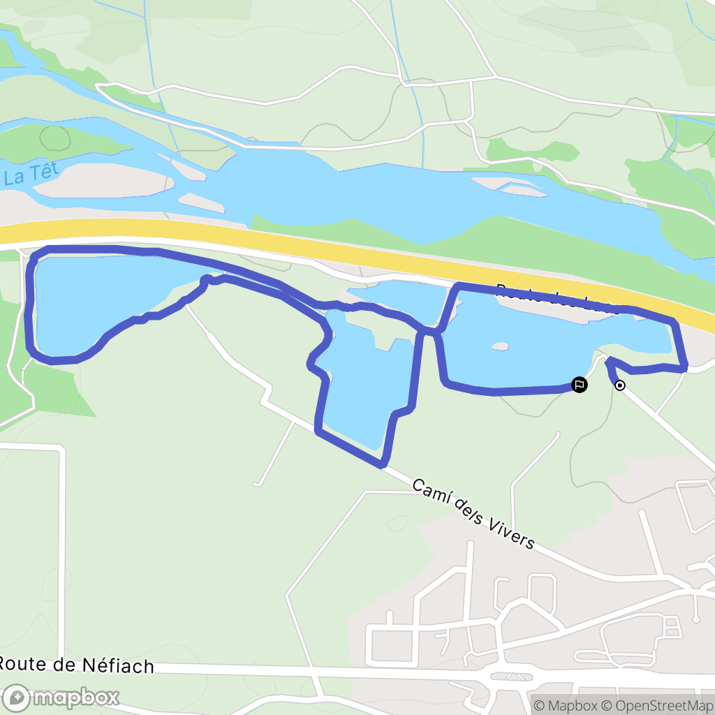 Millas : carte du parcours de randonnée - France