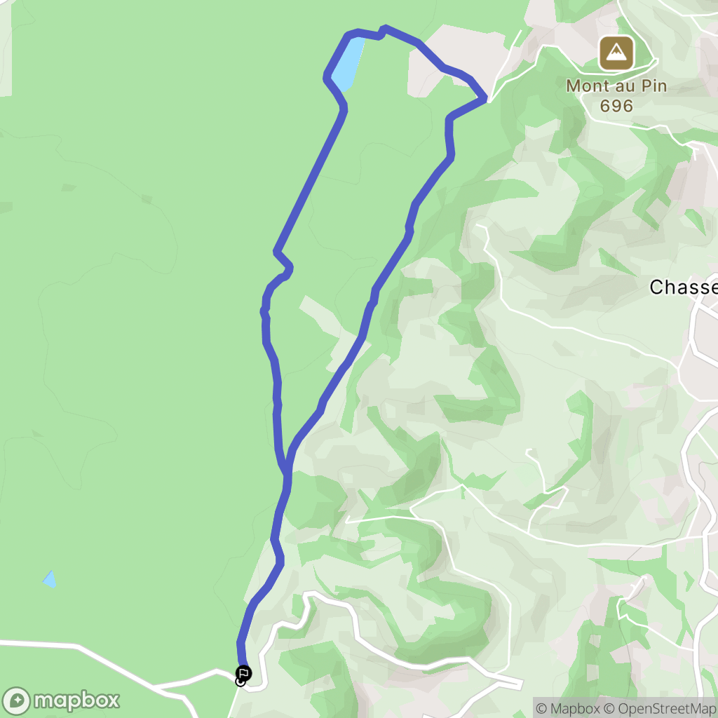 Varacieux : carte du parcours de randonnée - France