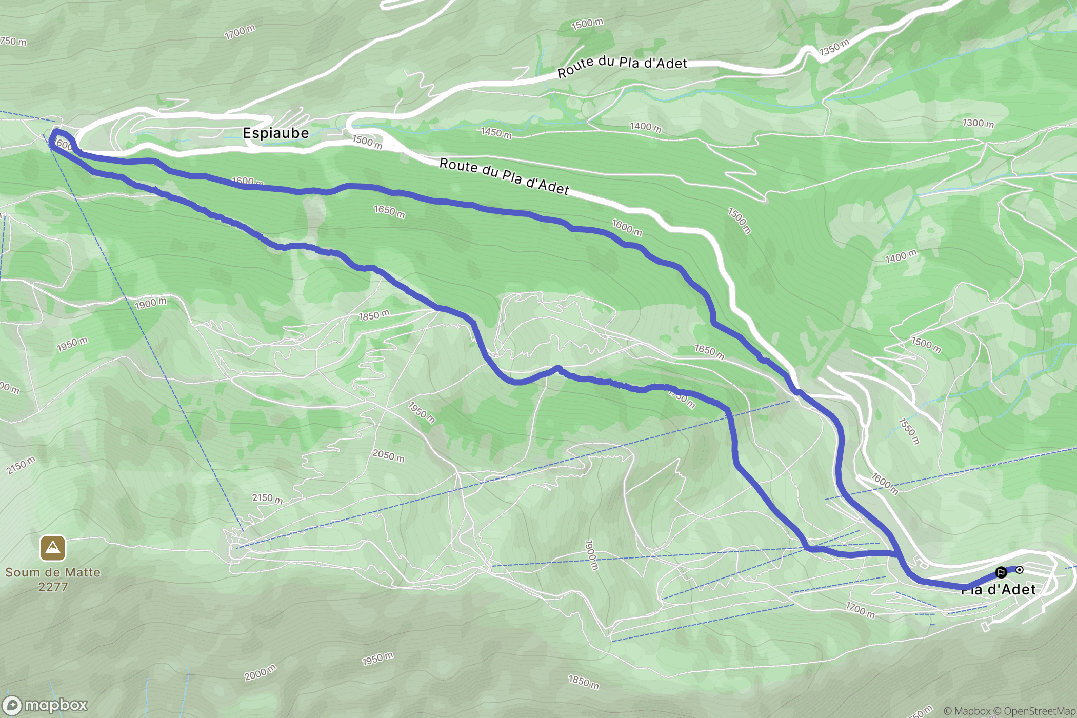 Saint-Lary-Soulan : carte du parcours de randonnée - France