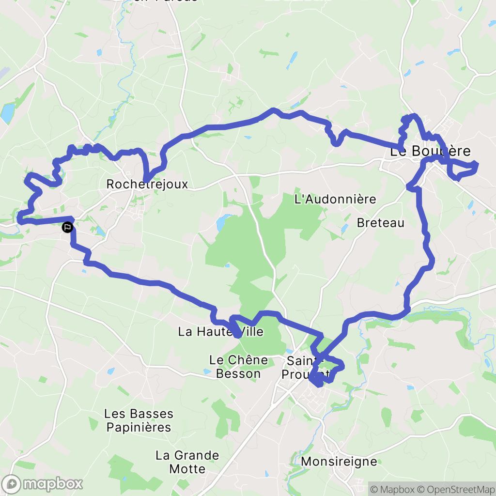 Rochetrejoux : carte du parcours de randonnée - France