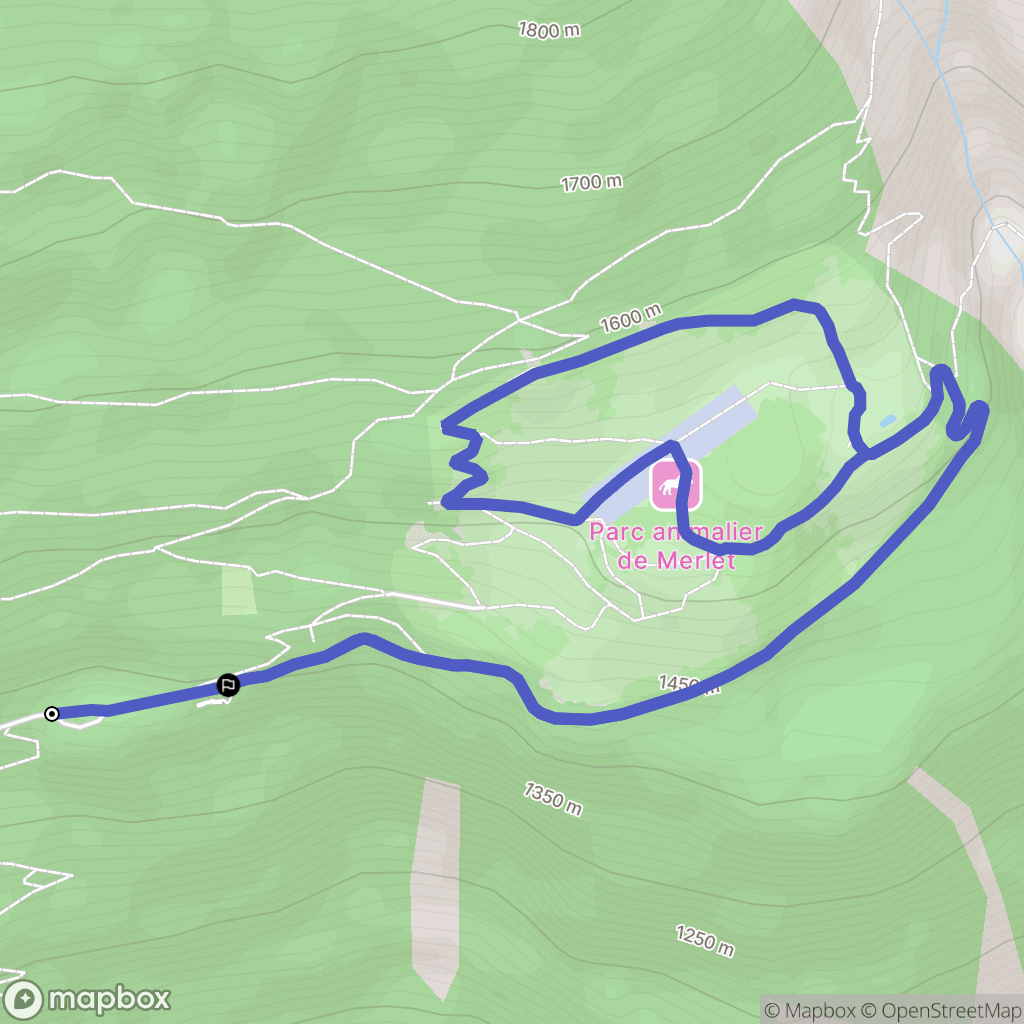 Les Houches : carte du parcours de randonnée - France