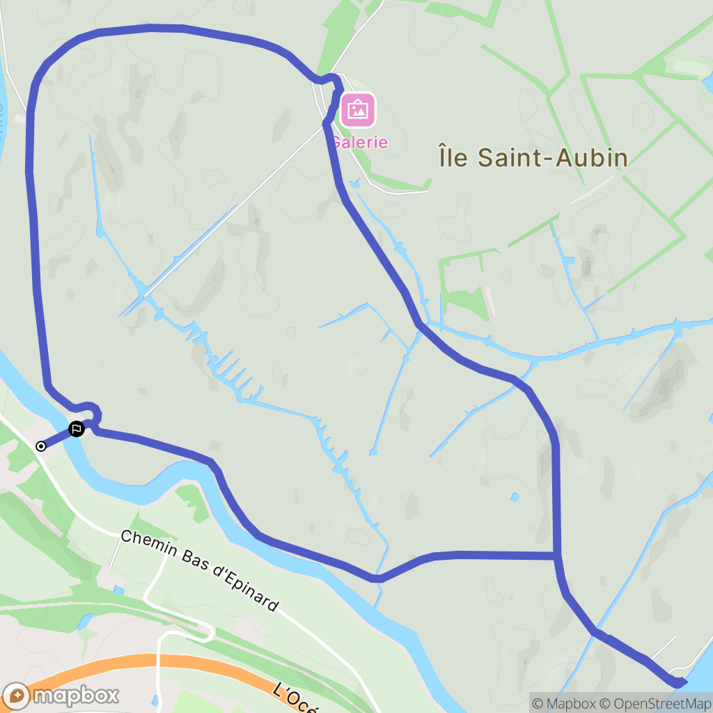 Angers : carte du parcours de randonnée - France