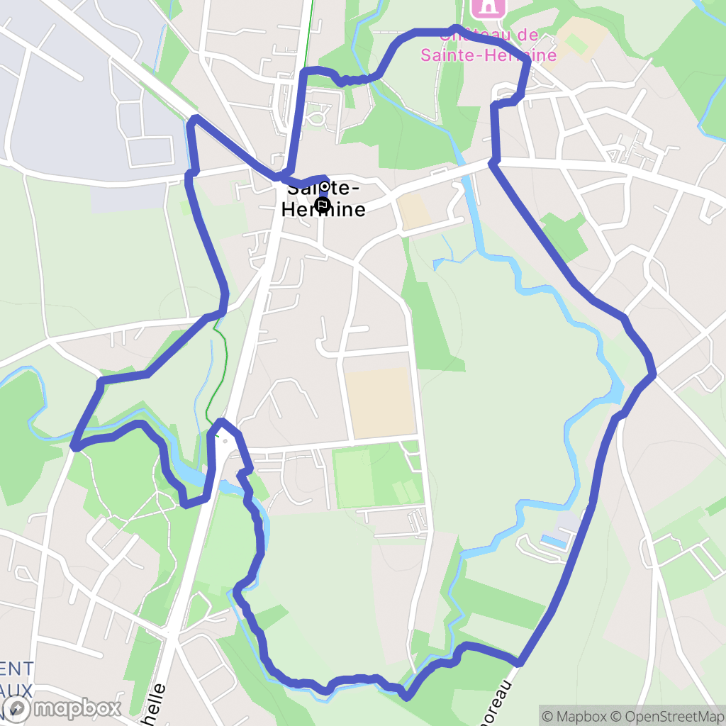 Sainte-Hermine : carte du parcours de randonnée - France