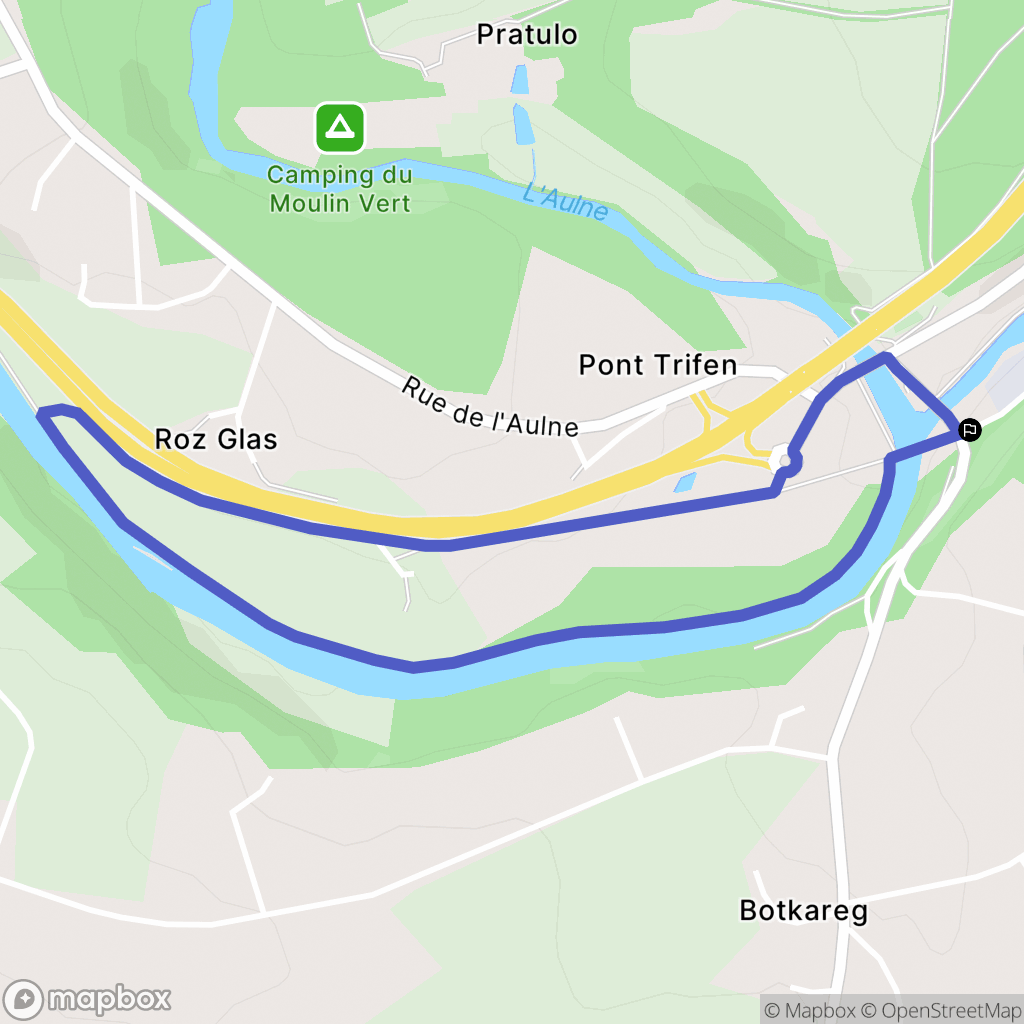 Spézet : carte du parcours de randonnée - France