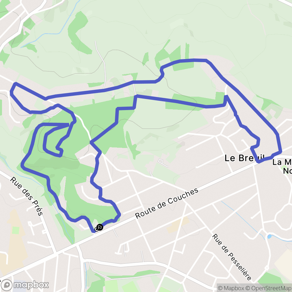 Le Breuil : carte du parcours de randonnée - France