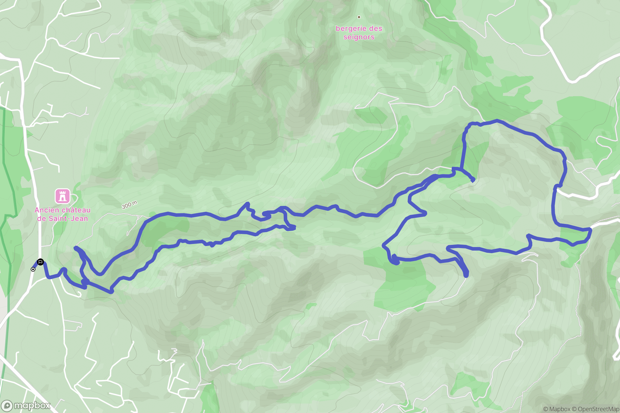Gémenos : carte du parcours de randonnée - France
