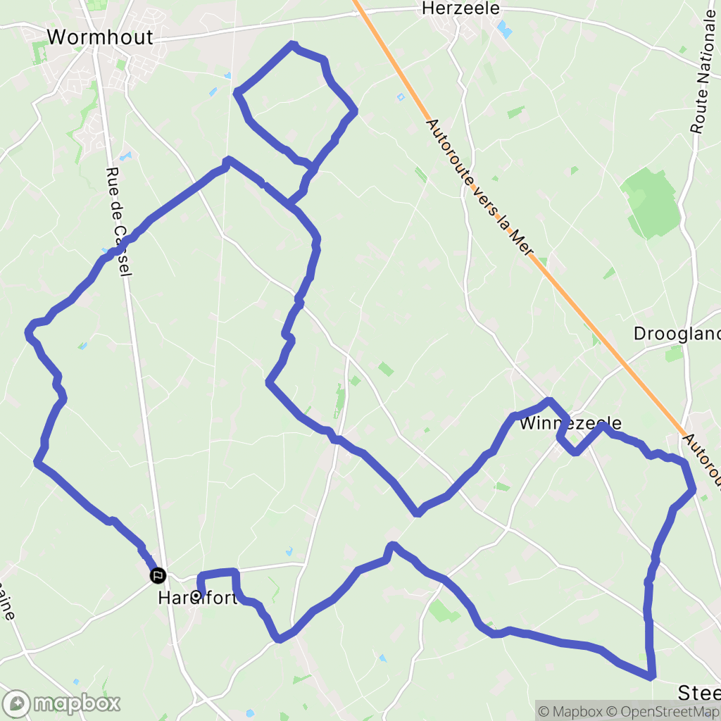 Hardifort : carte du parcours de randonnée - France