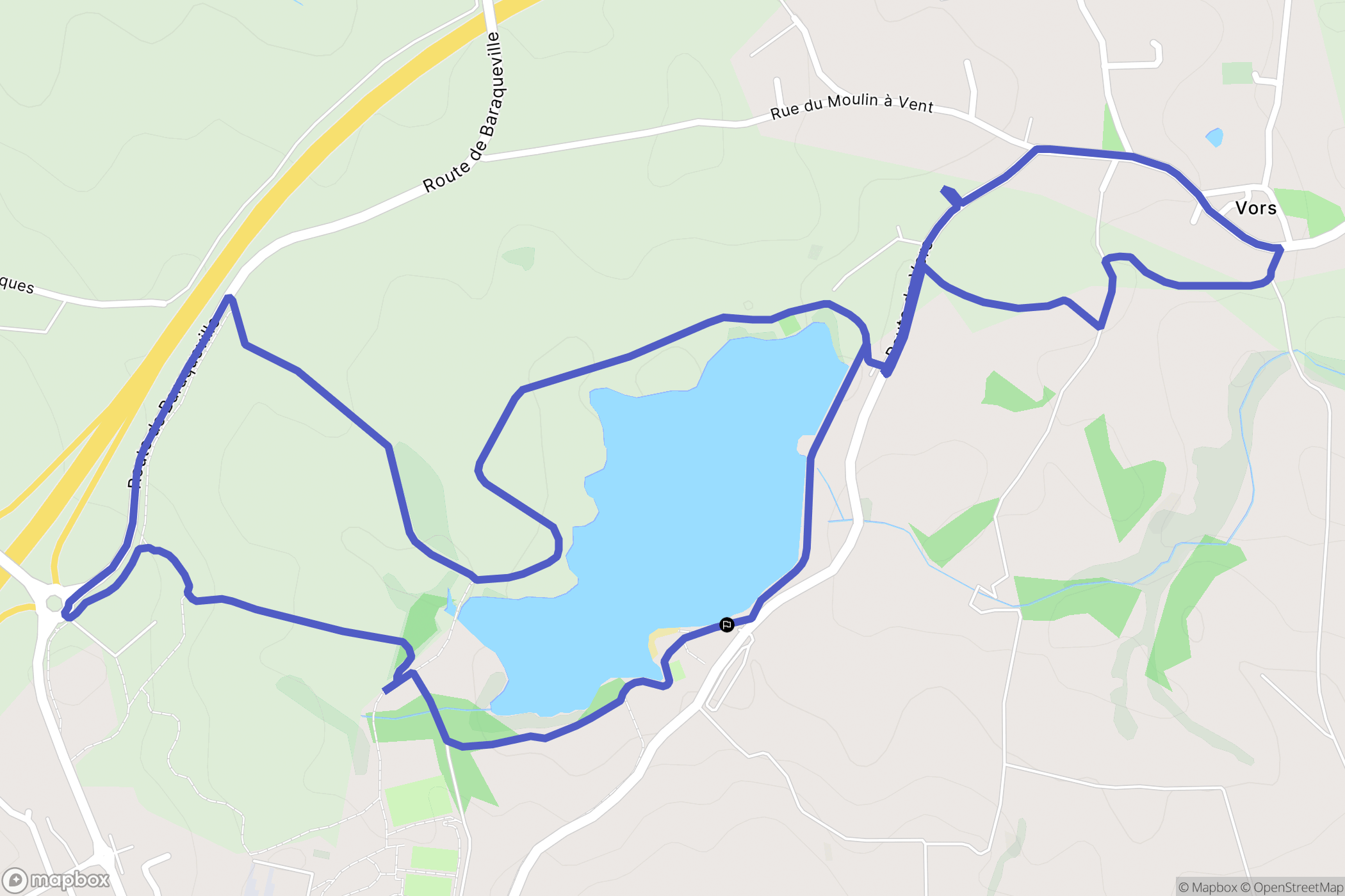 Baraqueville : carte du parcours de randonnée - France