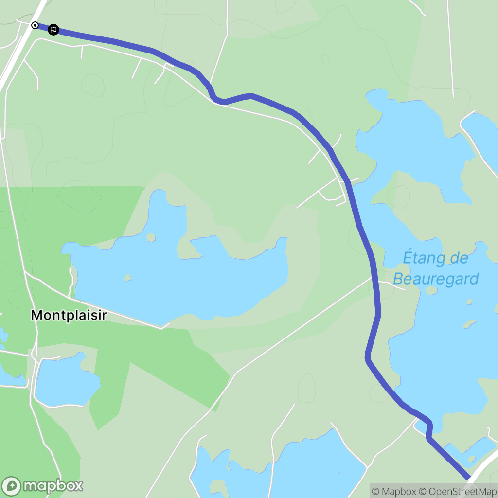 Saint-Michel-en-Brenne : carte du parcours de randonnée - France