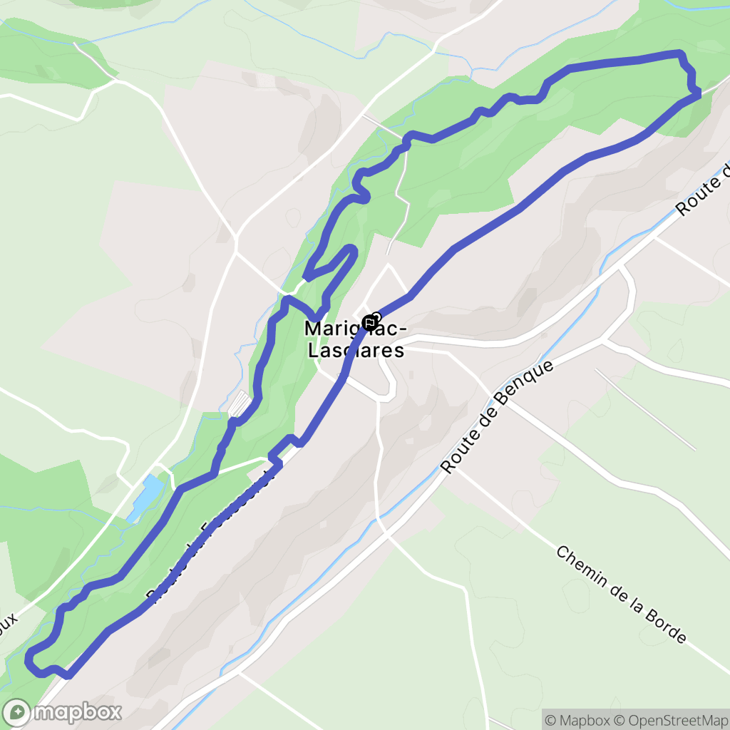 Marignac-Lasclares : carte du parcours de randonnée - France