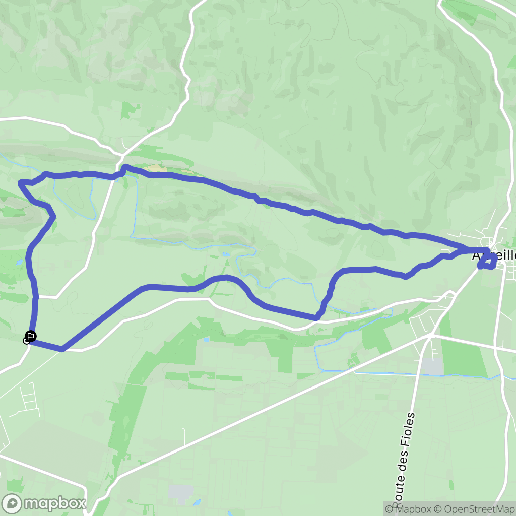 Mouriès : carte du parcours de randonnée - France