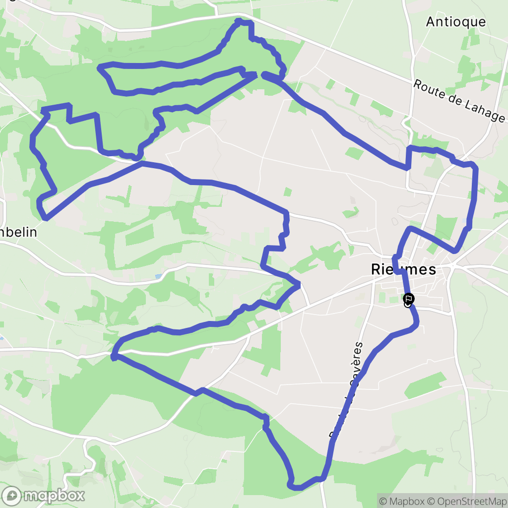 Rieumes : carte du parcours de randonnée - France