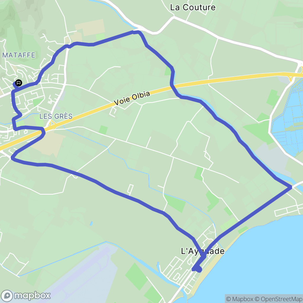 Hyères : carte du parcours de randonnée - France
