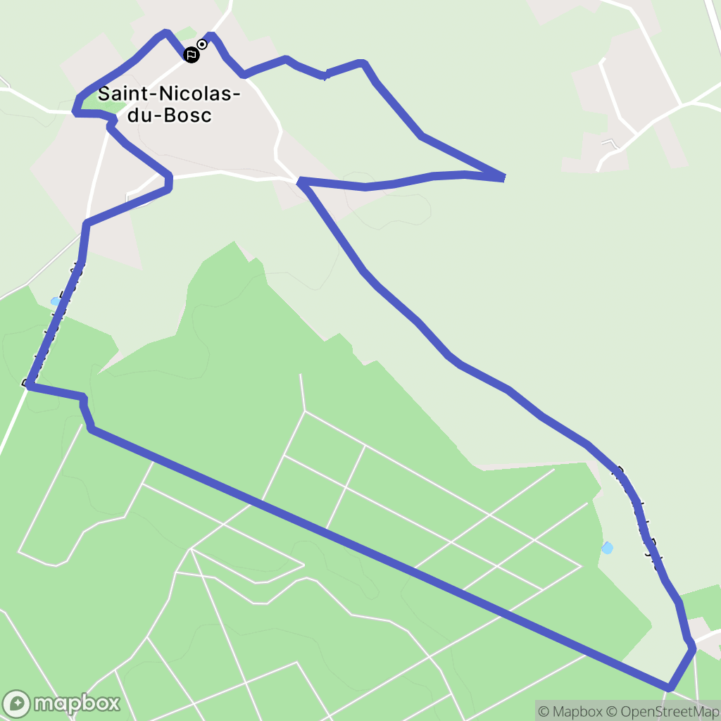 Le Bosc-du-Theil : carte du parcours de randonnée - France