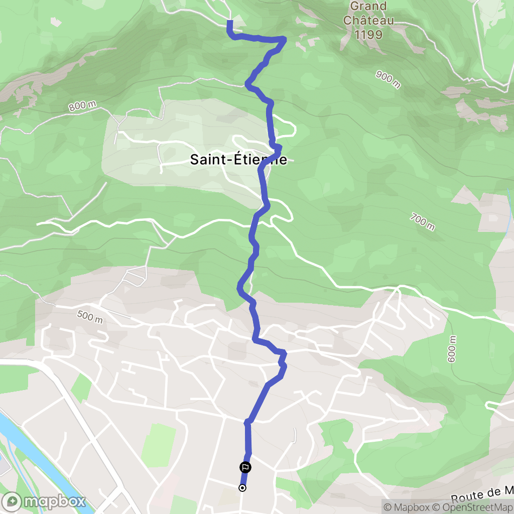 Bonneville : carte du parcours de randonnée - France