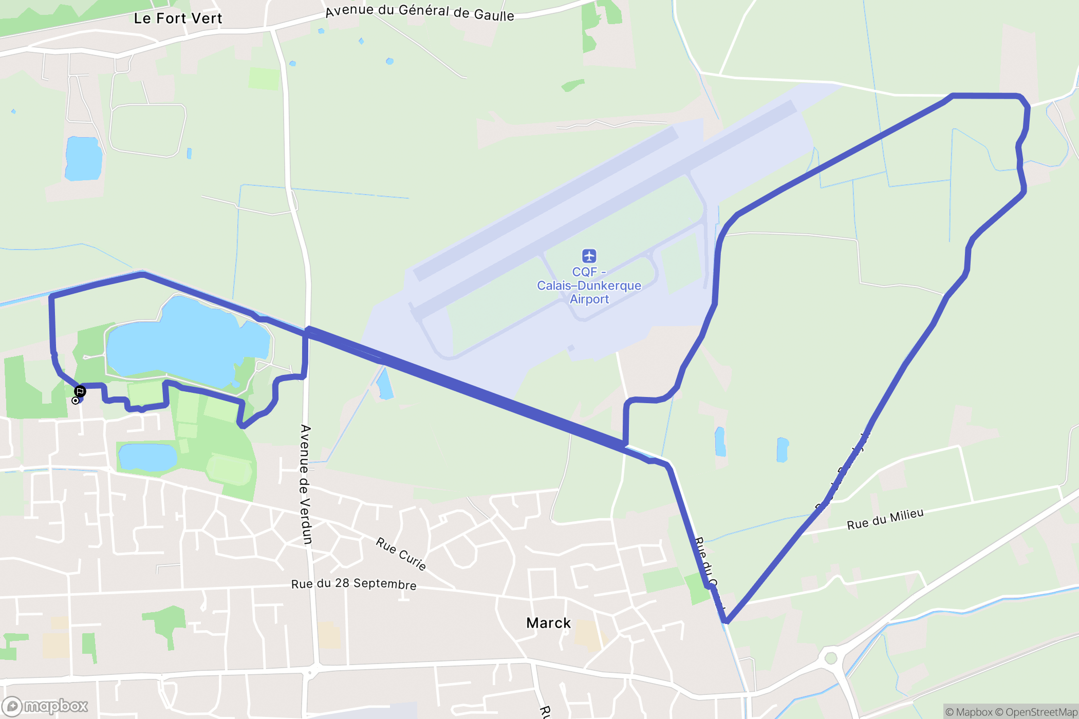 Marck : carte du parcours de randonnée - France
