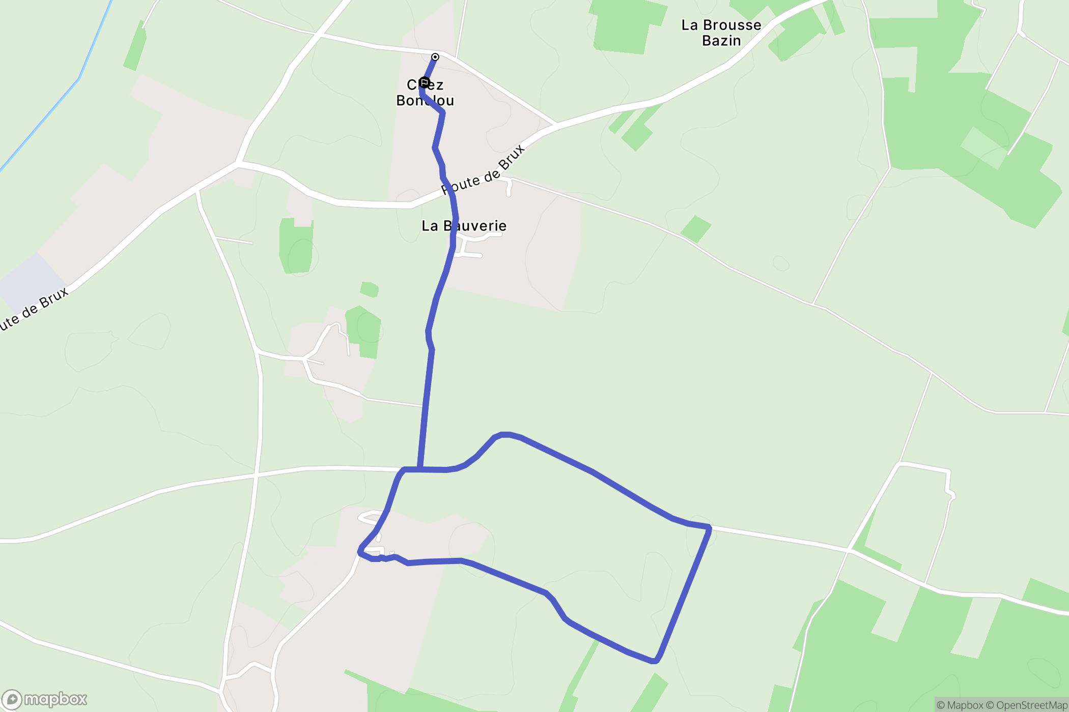Chaunay : carte du parcours de randonnée - France