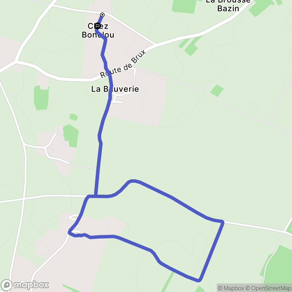 Chaunay : carte du parcours de randonnée - France