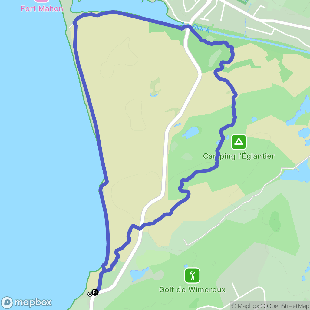 Wimereux : carte du parcours de randonnée - France