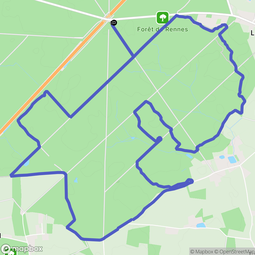 Liffré : carte du parcours de randonnée - France