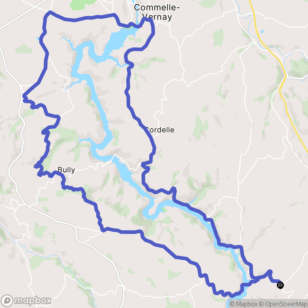 Saint-Jodard : carte du parcours de randonnée - France
