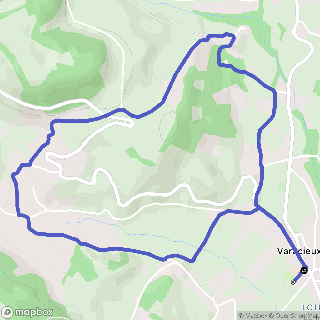 Varacieux : carte du parcours de randonnée - France