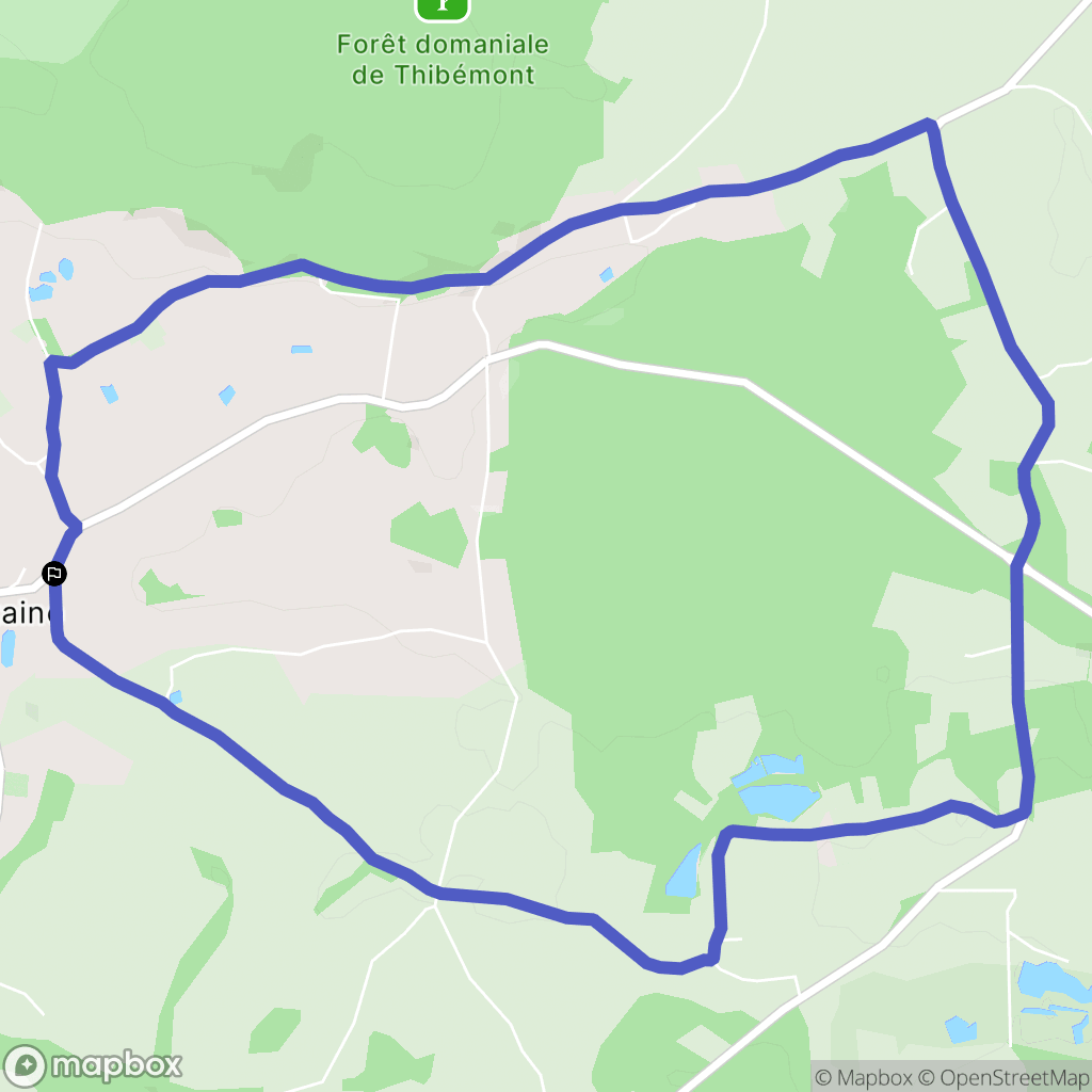Bellefontaine : carte du parcours de randonnée - France