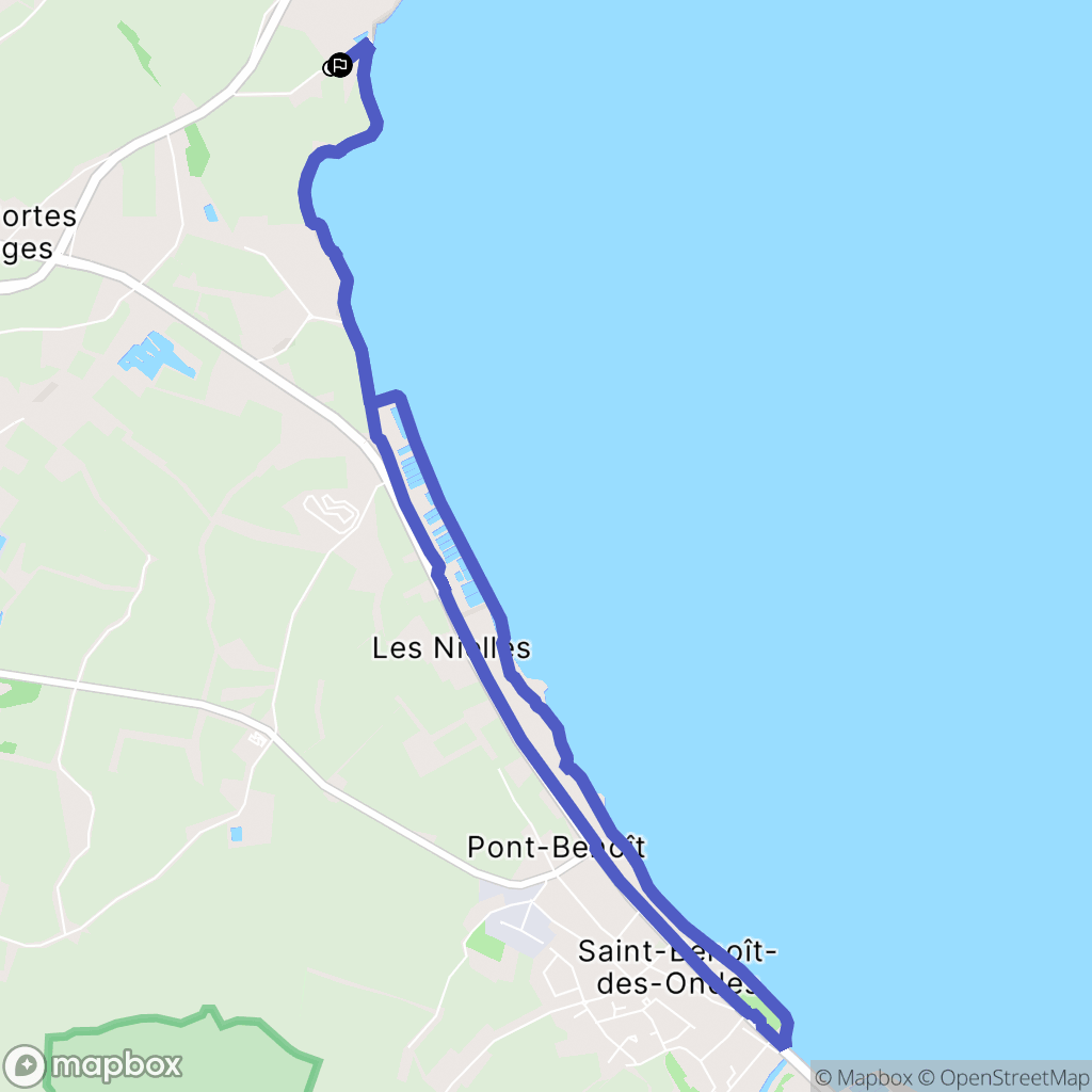 Saint-Méloir-des-Ondes : carte du parcours de randonnée - France