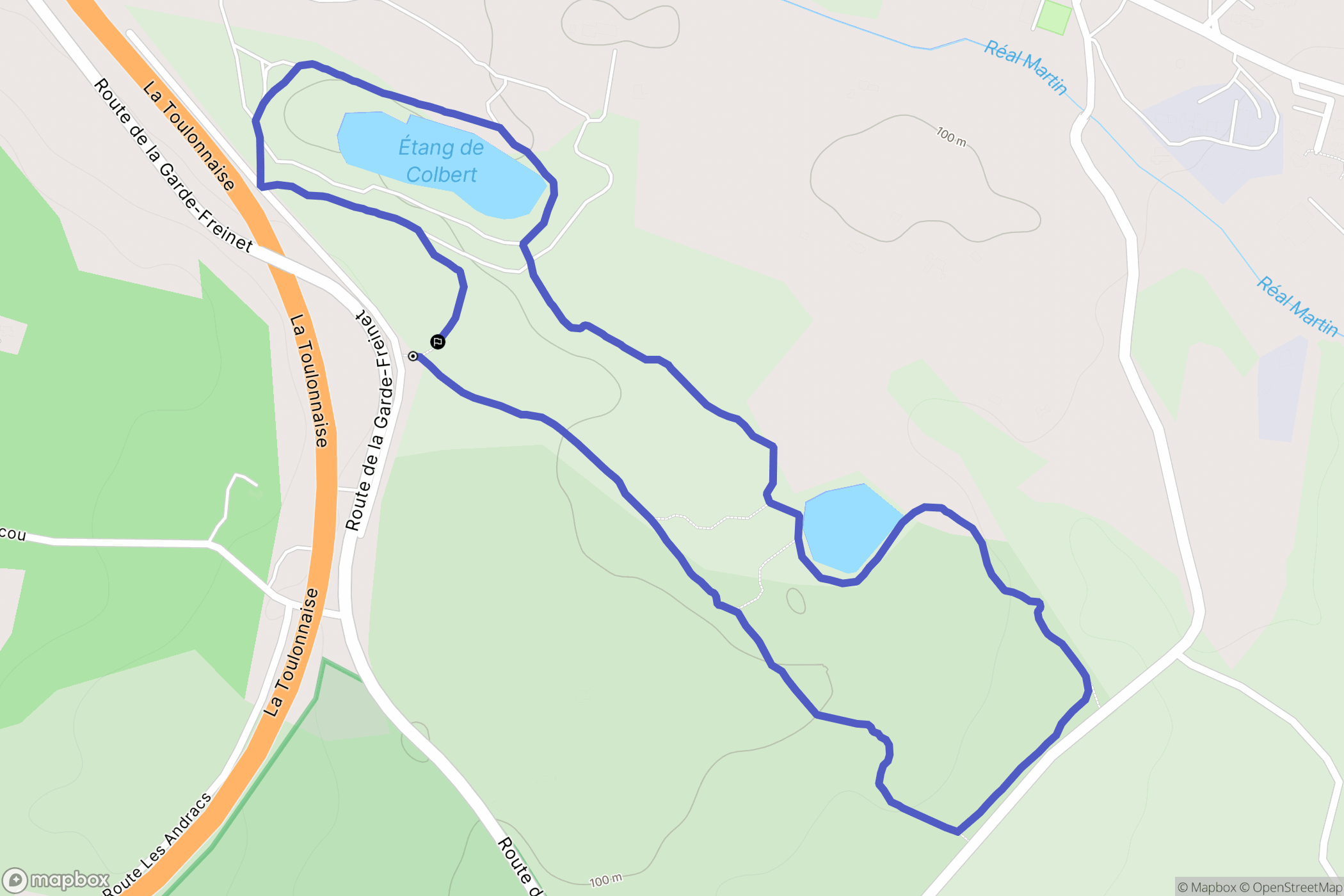 Le Cannet-des-Maures : carte du parcours de randonnée - France