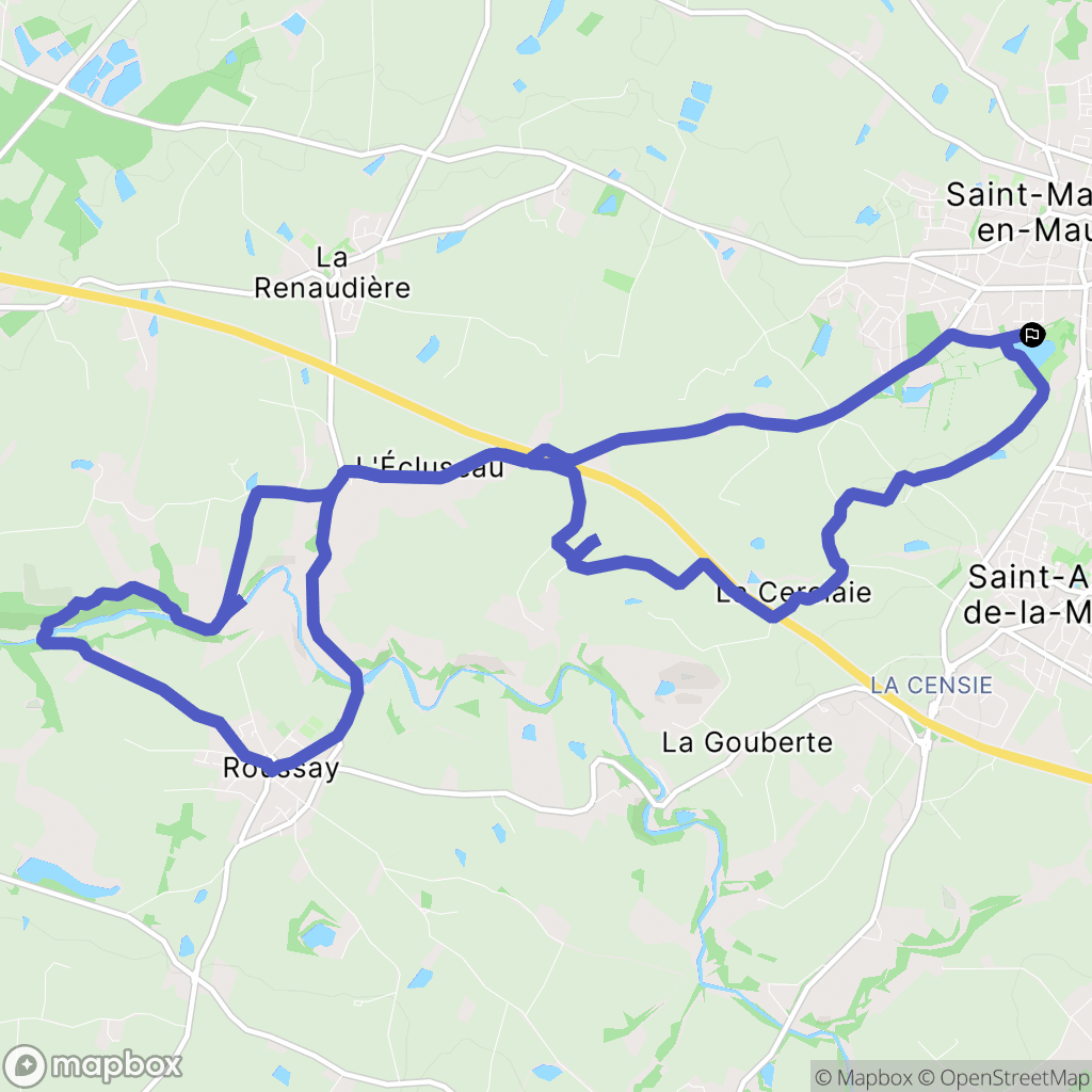 Sèvremoine : carte du parcours de randonnée - France
