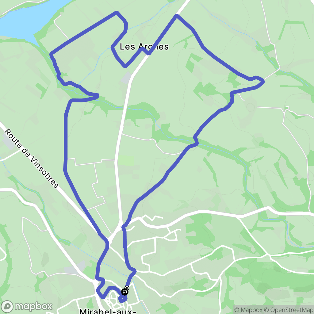 Mirabel-aux-Baronnies : carte du parcours de randonnée - France