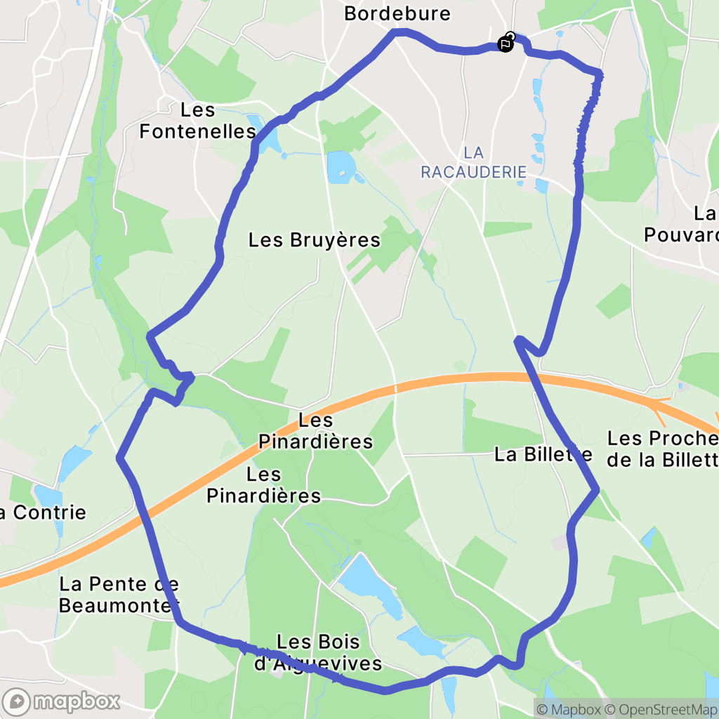 Saint-Julien-de-Chédon : carte du parcours de randonnée - France