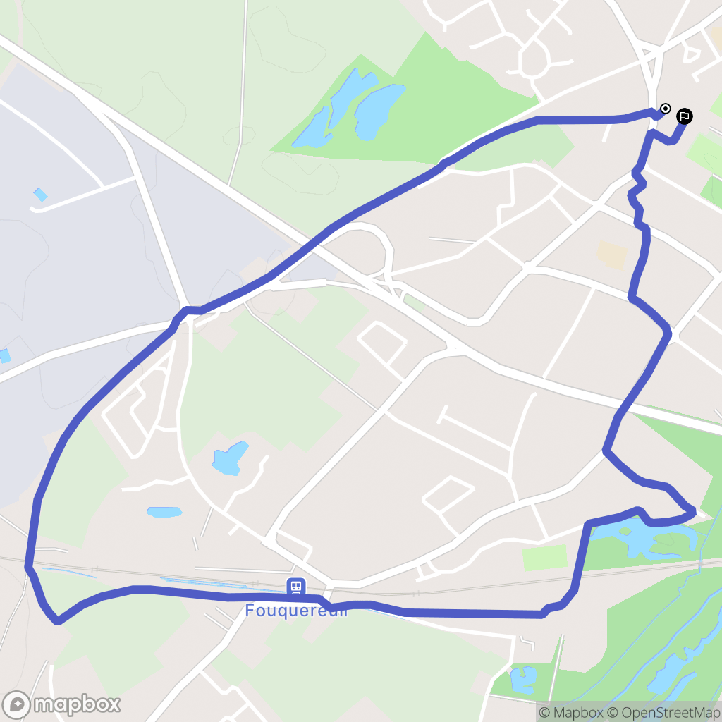 Annezin : carte du parcours de randonnée - France