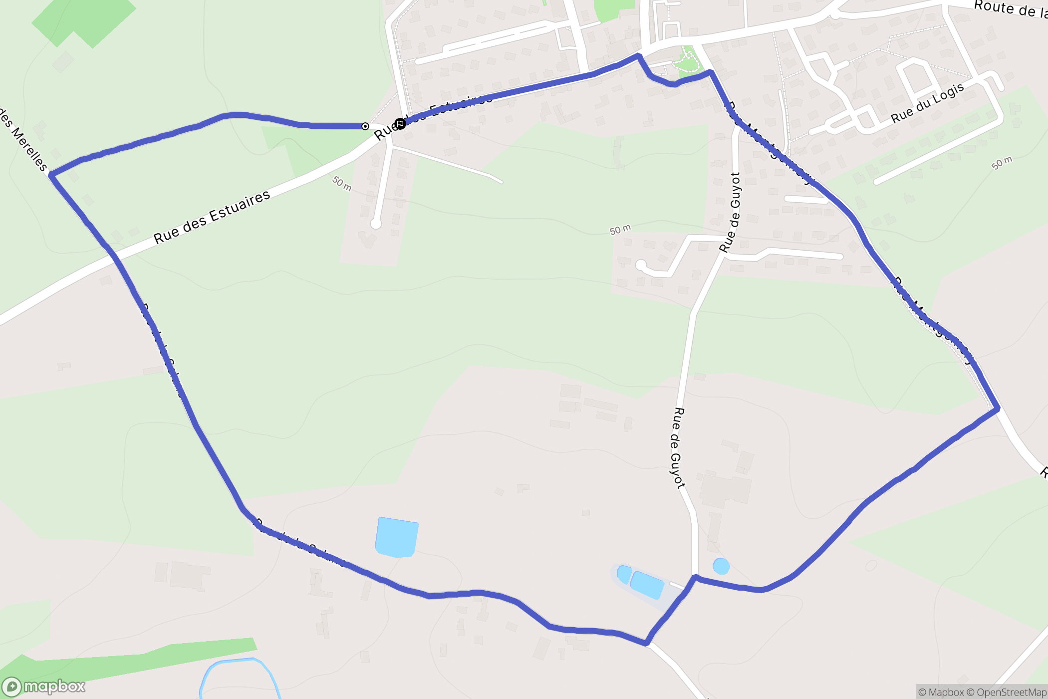 Saint-Quentin-sur-le-Homme : carte du parcours de randonnée - France