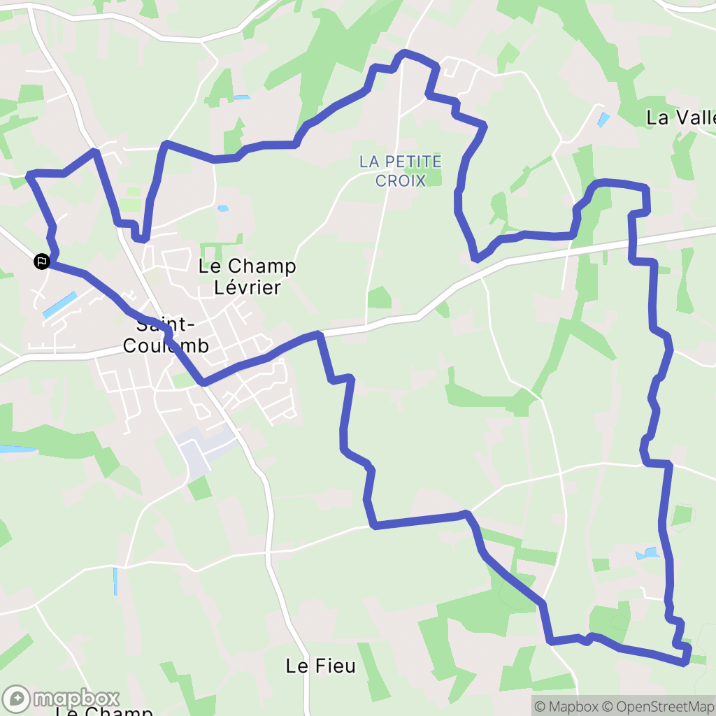 Saint-Coulomb : carte du parcours de randonnée - France