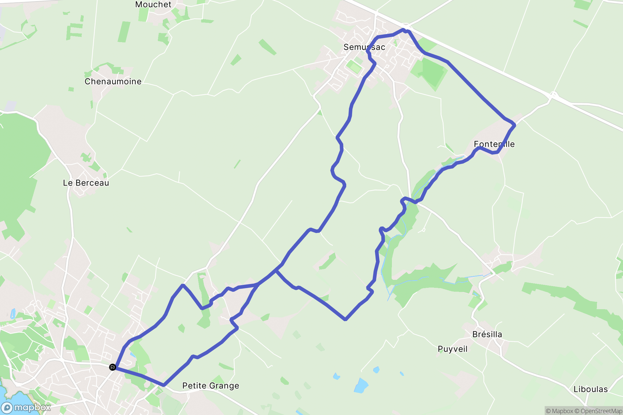 Meschers-sur-Gironde : carte du parcours de randonnée - France