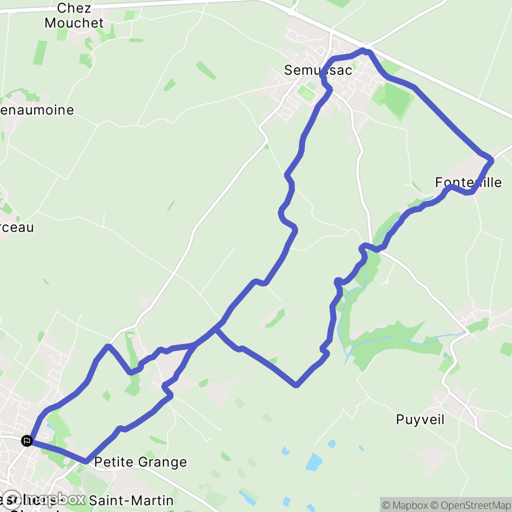 Meschers-sur-Gironde : carte du parcours de randonnée - France