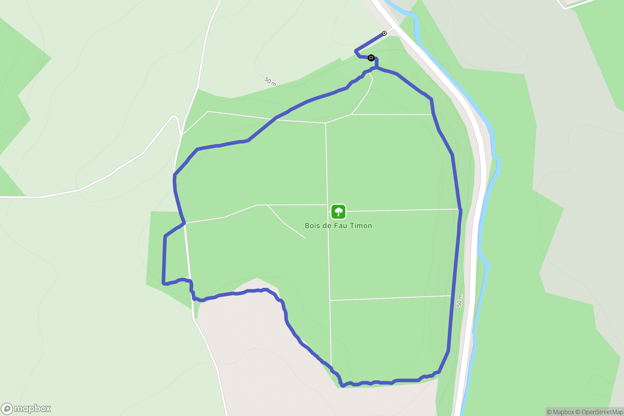 Boves : carte du parcours de randonnée - France