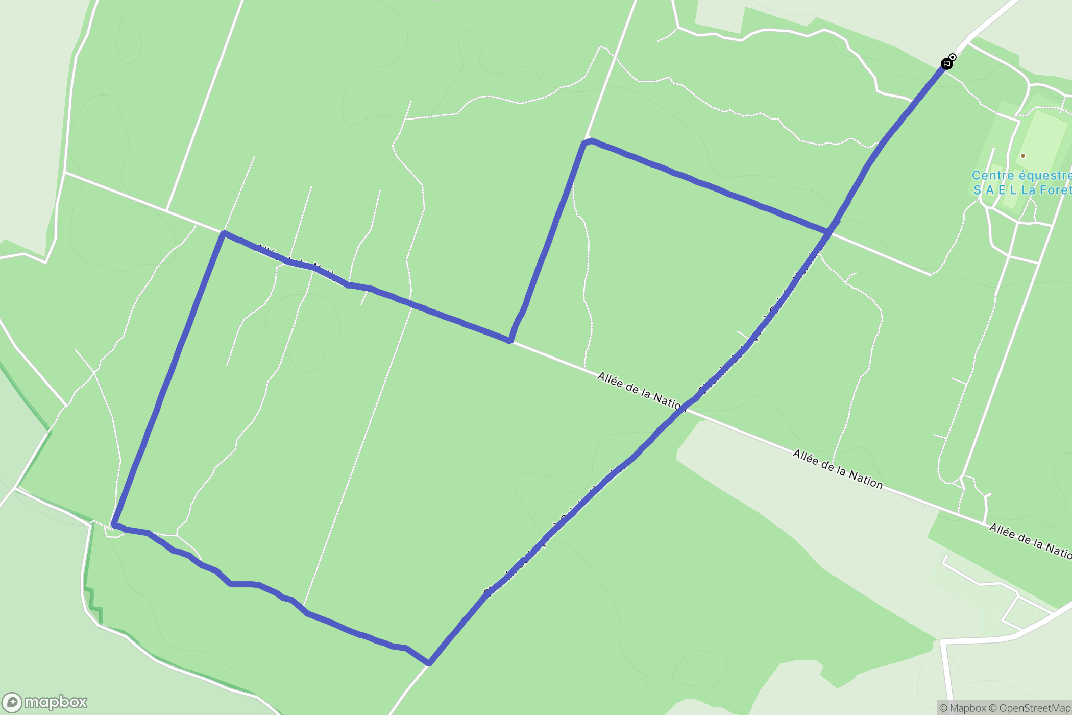 Sainte-Gemme-la-Plaine : carte du parcours de randonnée - France