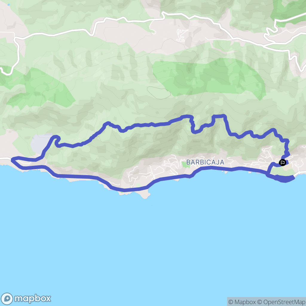 Ajaccio : carte du parcours de randonnée - France