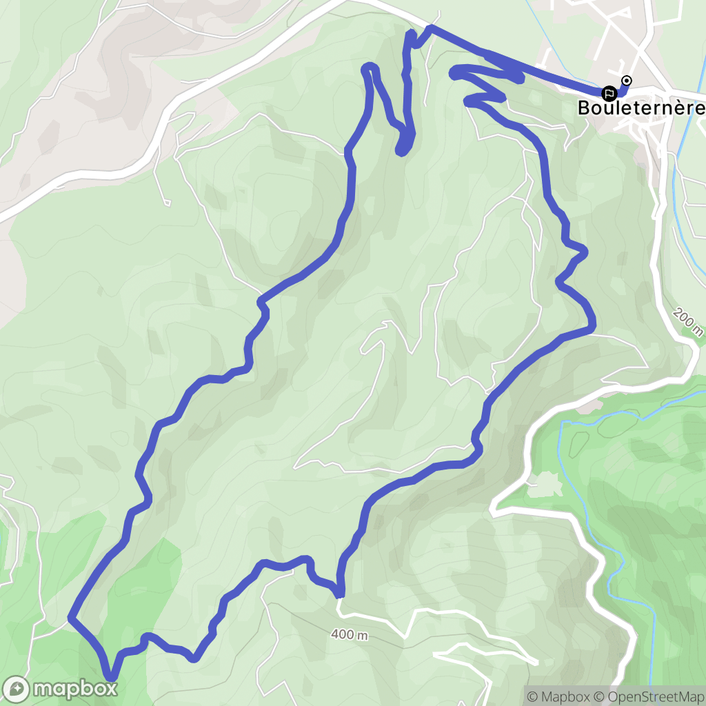 Bouleternère : carte du parcours de randonnée - France