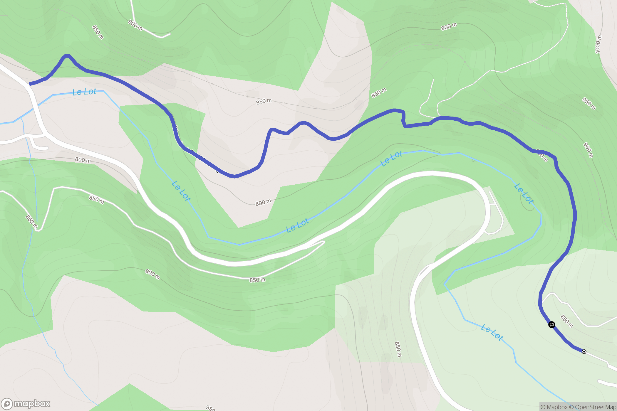 Sainte-Hélène : carte du parcours de randonnée - France